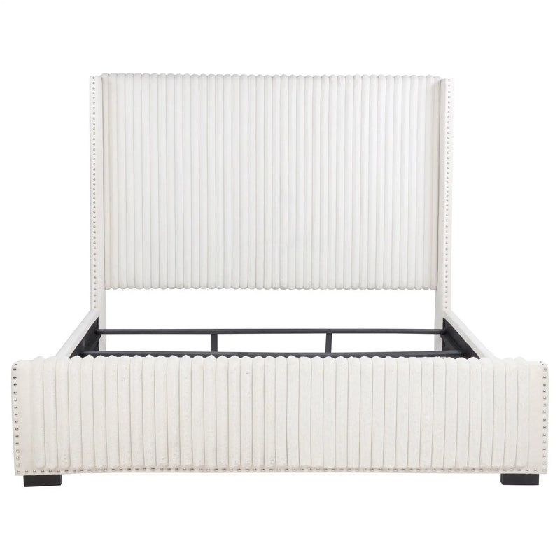 Natasha 65-inch Upholstered California King Bed Cream by Unique Piece Furniture