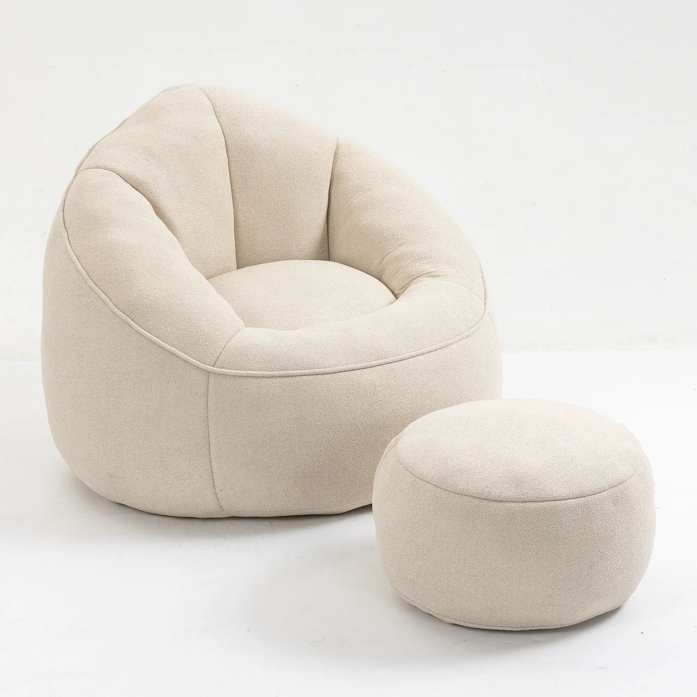 Bedding Bean Bag Sofa Chair High Pressure Foam With Footrest by HouseOfZazla