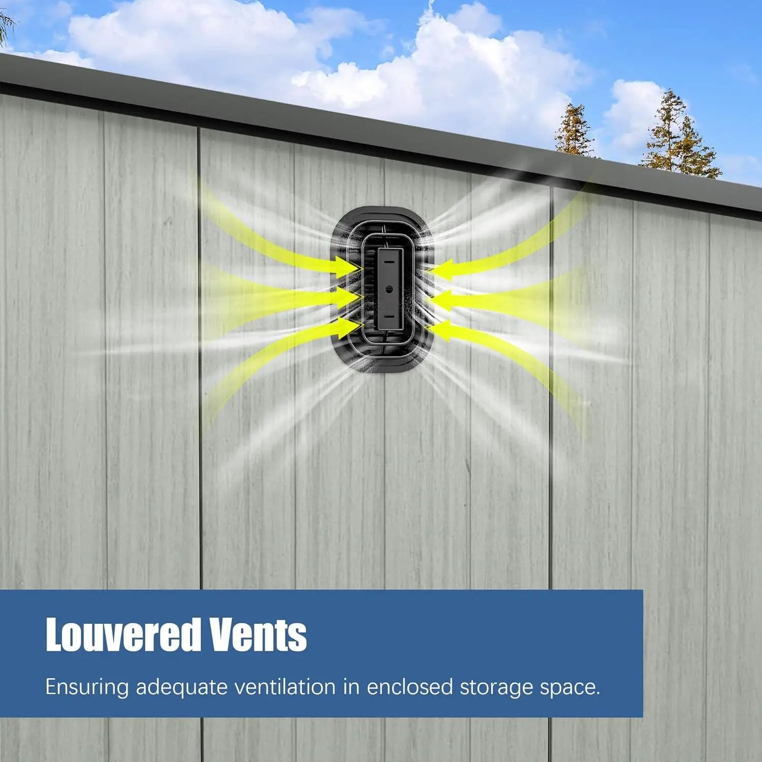 6x8FT Outdoor Resin Storage Shed with Transparent Windows & Louvered Vents by HouseOfZazla