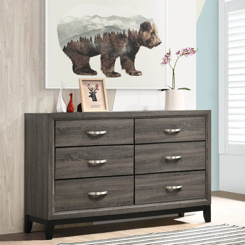 Cabrillo - 6 Drawer Dresser - Gray by HouseOfZazla