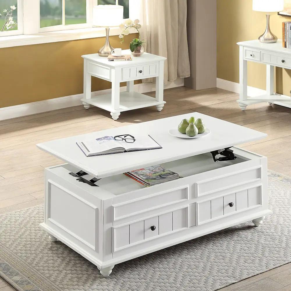Natesa - Coffee Table With Lift Top - White Washed by Unique Piece Furniture