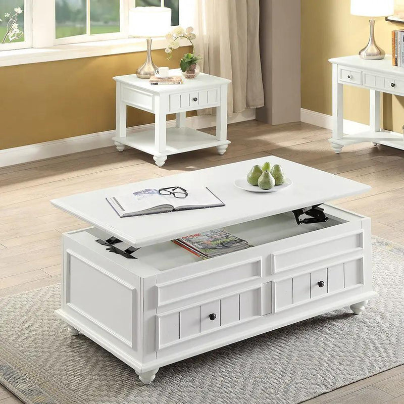 Natesa - Coffee Table With Lift Top - White Washed by Unique Piece Furniture