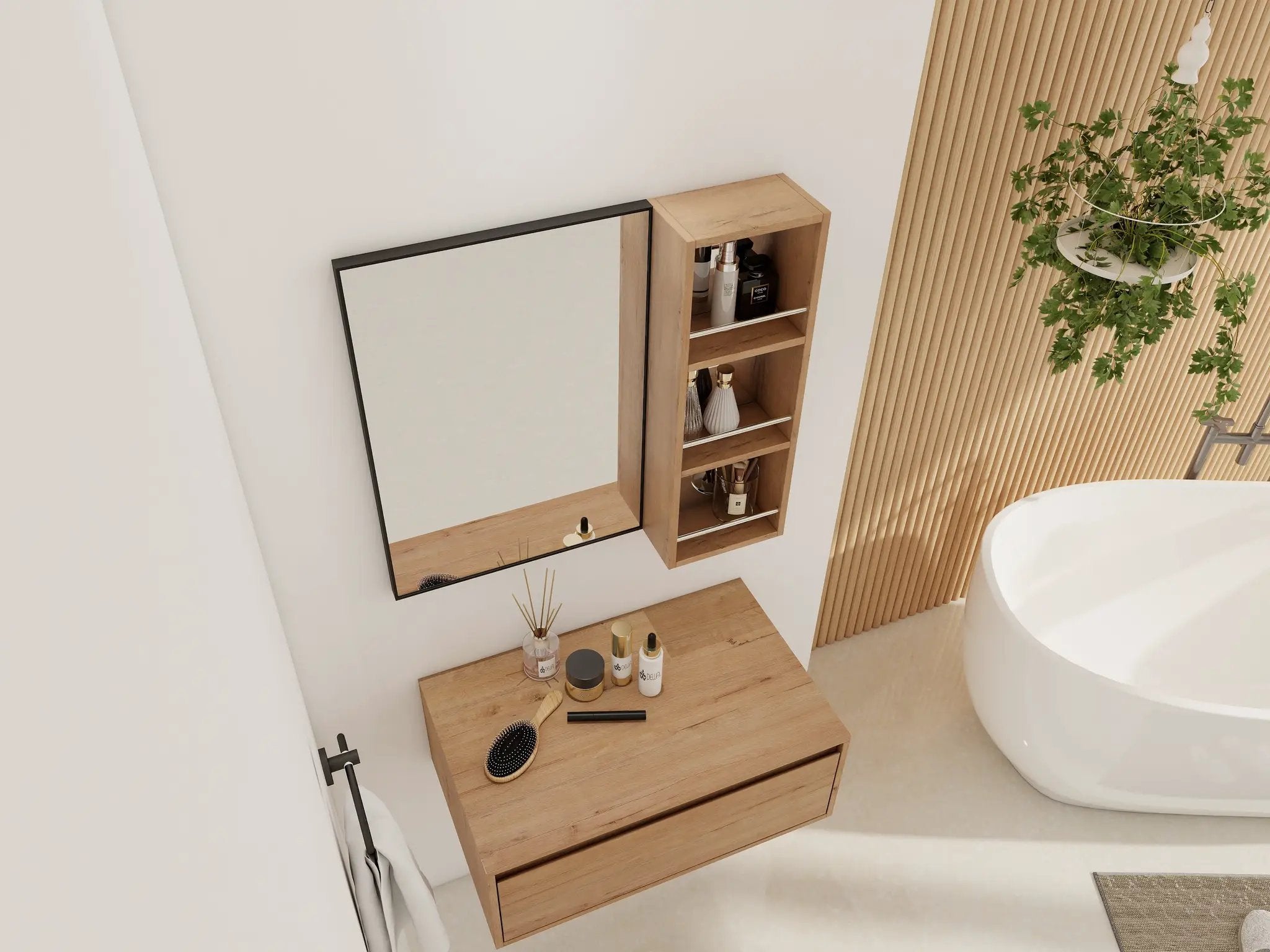 10'' Wall Mounted Bathroom Mirror Cabinet with Open Storage by HouseOfZazla