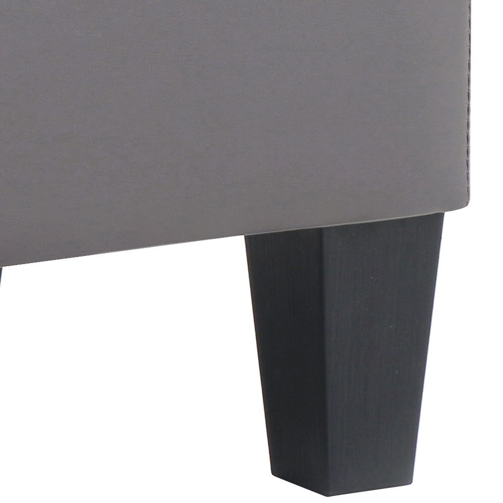Upholstered Ottoman with Faux Leather or Fabric - Multiple Colors, photo 35 of 38