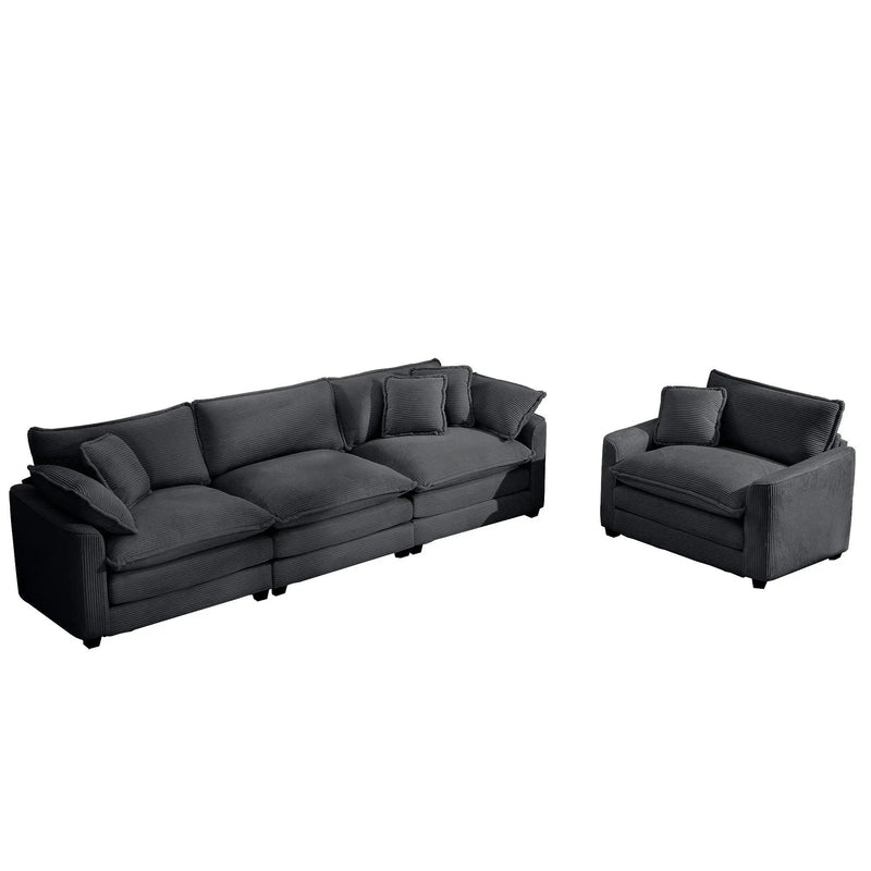 Elegant Oversized Sectional Sofa Set With Deep Seats And Flexible Layout by Unique Piece Furniture