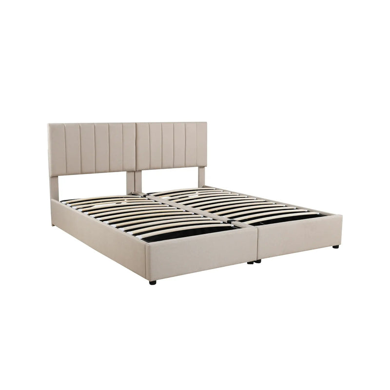 Upholstered Platform Bed With A Hydraulic Storage System by HouseOfZazla