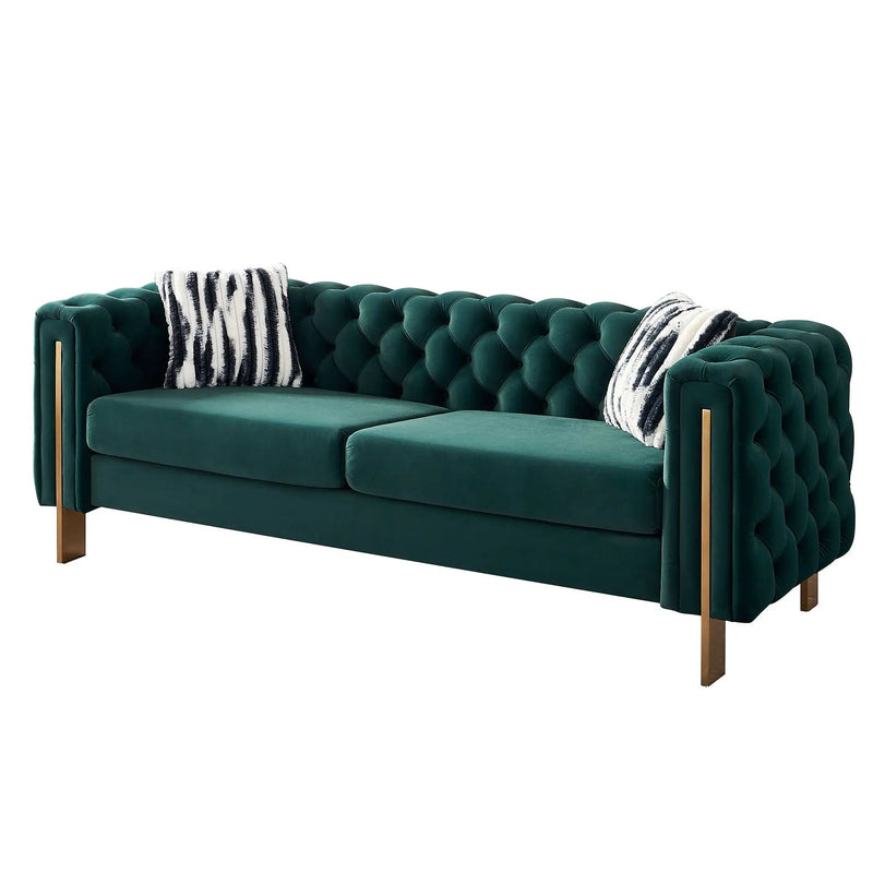 Chesterfield - Modern Tufted Living Room Sofa, 84.25''W Couch by Unique Piece Furniture