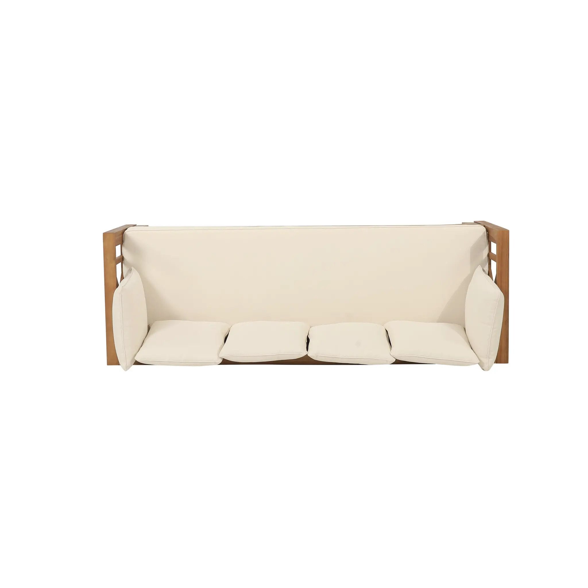 Outdoor Extendable Acacia Wood 3 Seater Sofa by HouseOfZazla