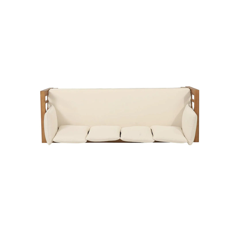 Outdoor Extendable Acacia Wood 3 Seater Sofa by HouseOfZazla