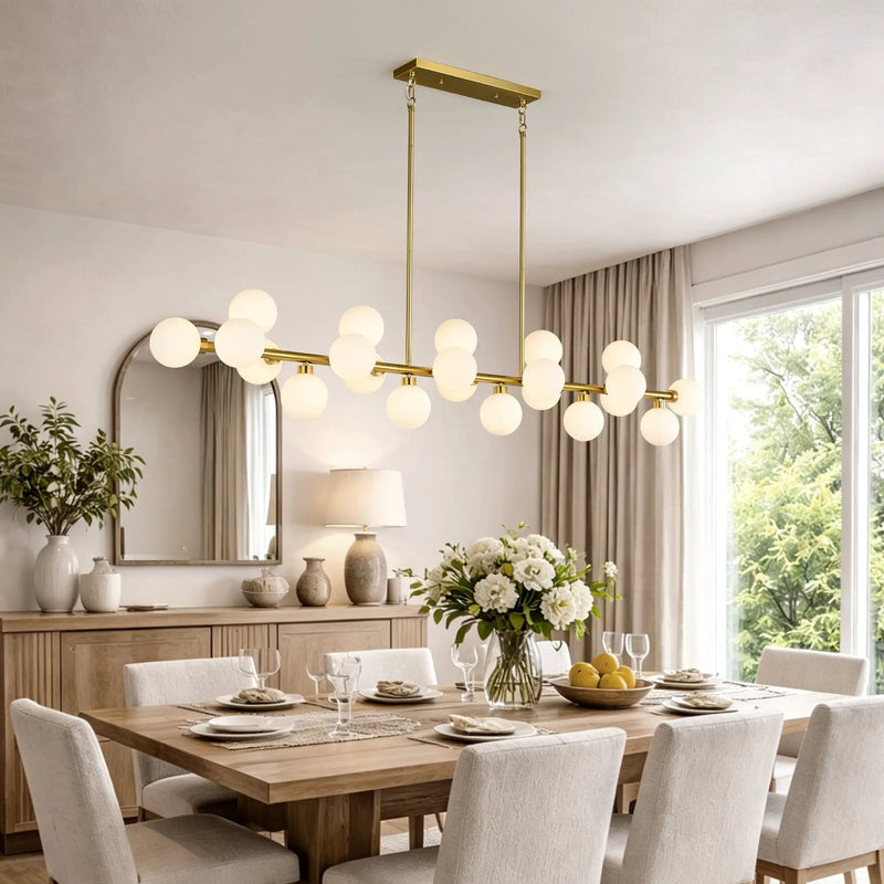 75.6'' Large Pendant Lamp with Opal Glass Shade by HouseOfZazla