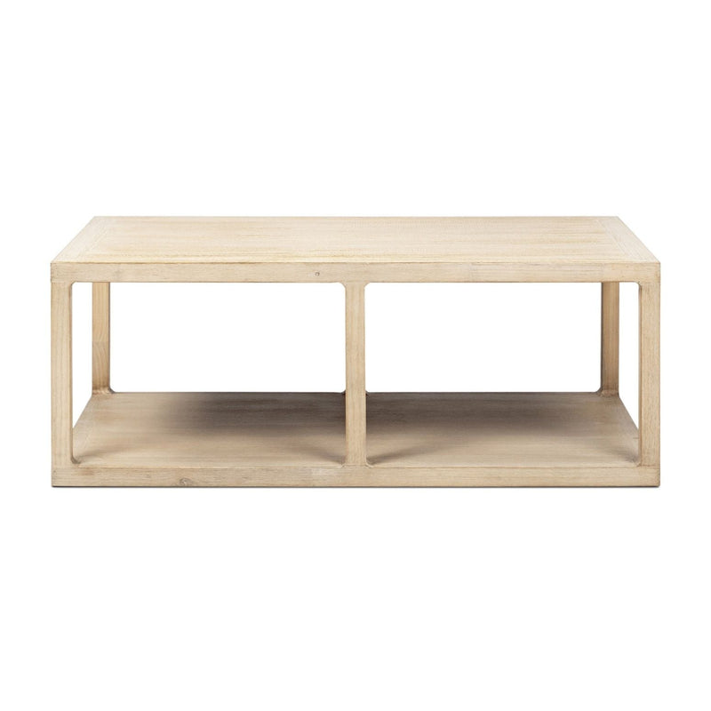 Ellis - Open Frame Coffee Table With Lower Shelf - Natural by HouseOfZazla
