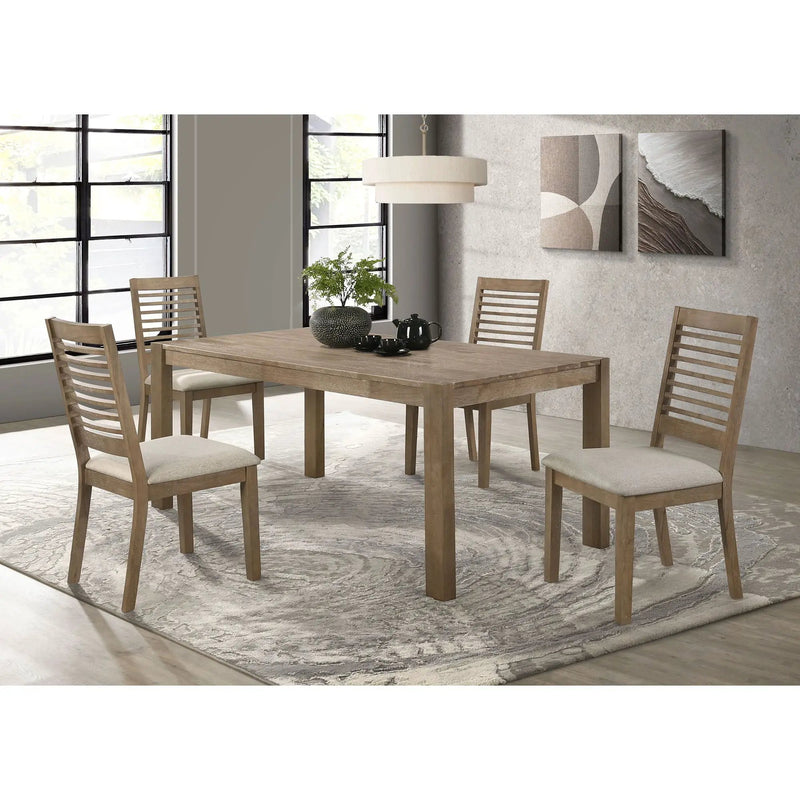 Umbarger - 5 Piece Rectangular Dining Set - Brown by HouseOfZazla