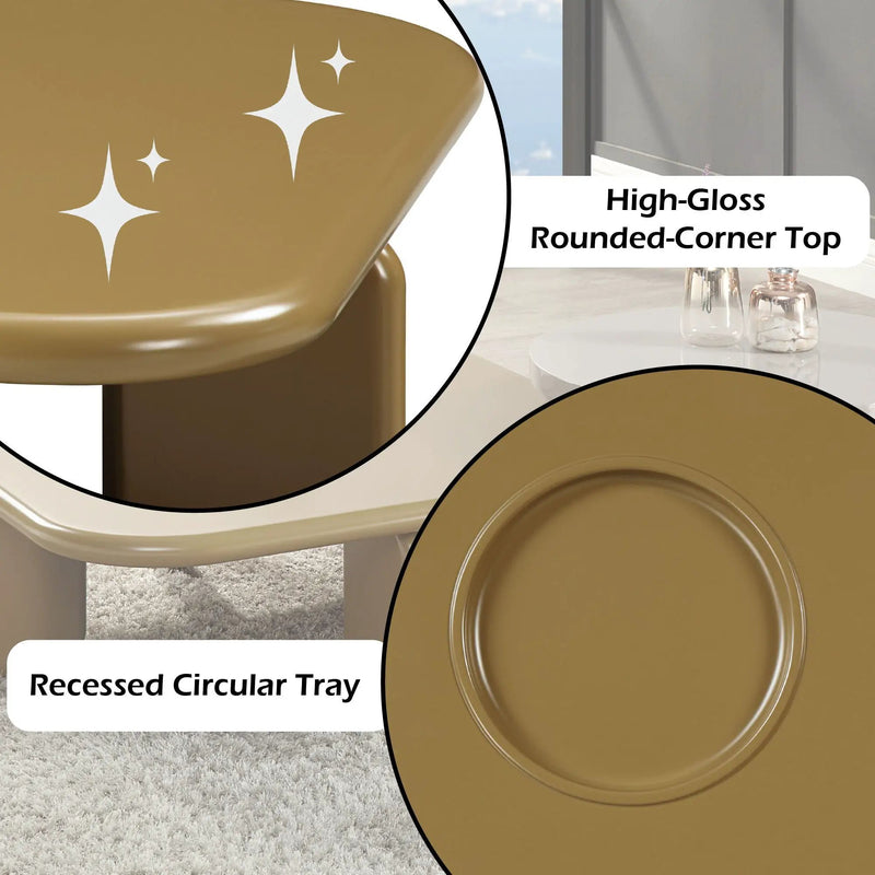Joane - Coffee Table - Yellow Brown by HouseOfZazla