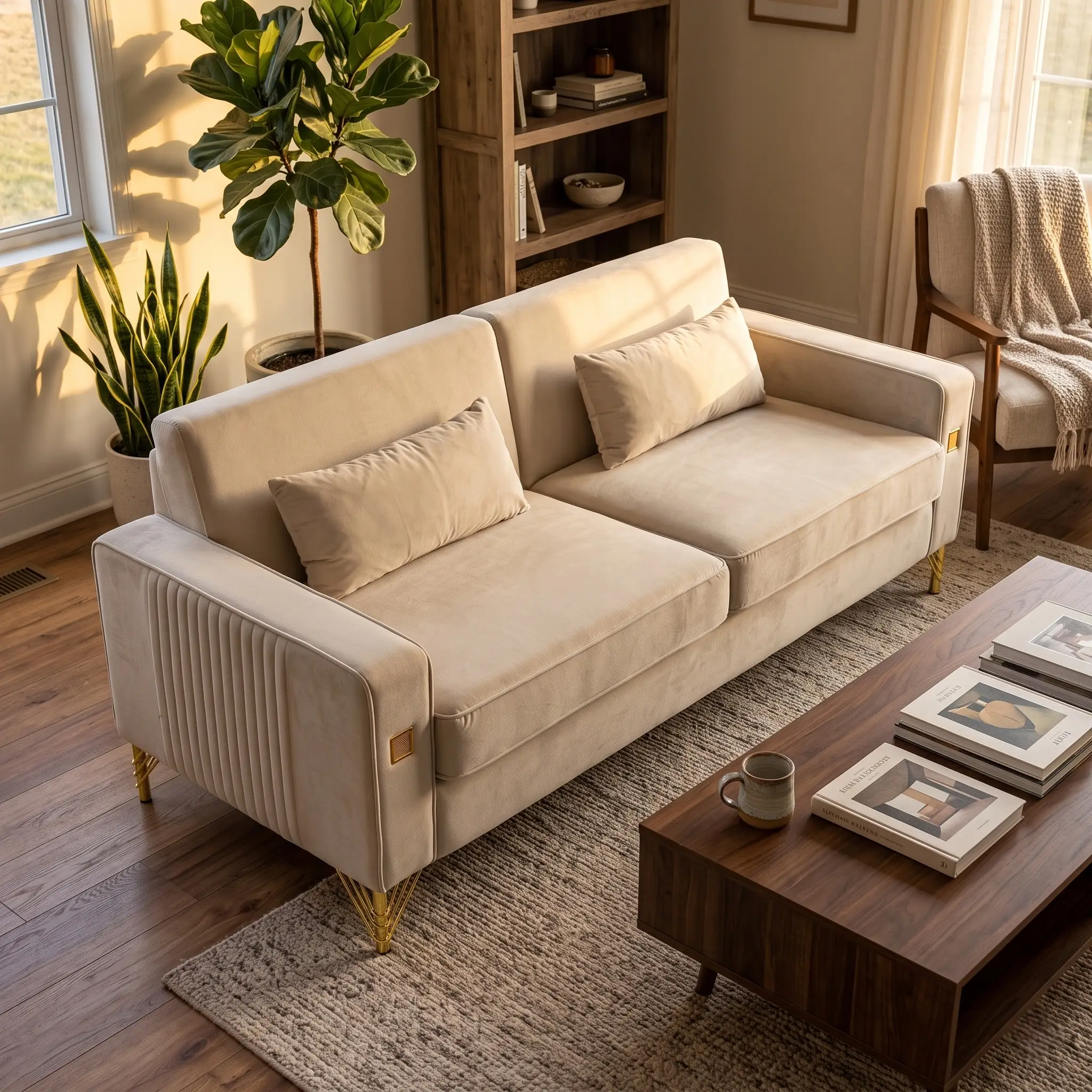 Modern FX-P18-BE Sofa by HouseOfZazla