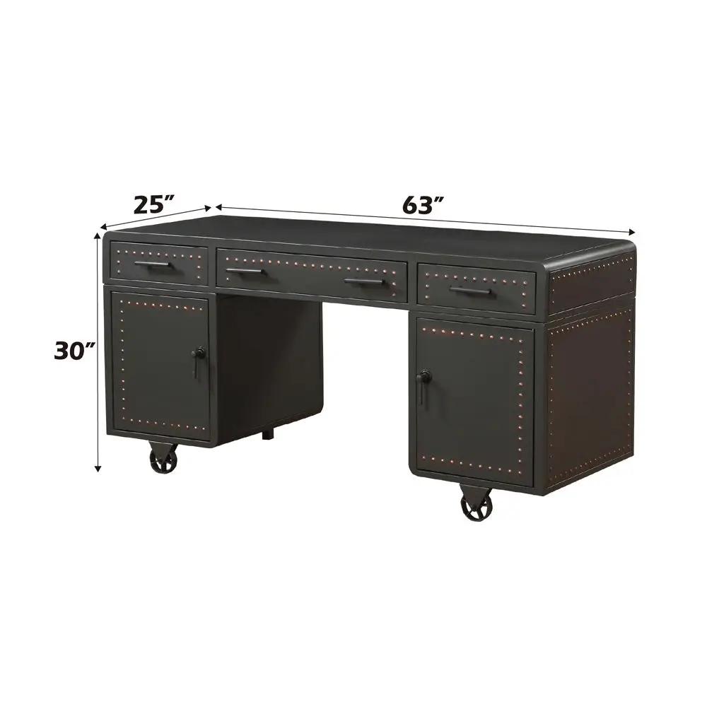 Actaki - Executive Writing Desk - Sandy Gray by Unique Piece Furniture