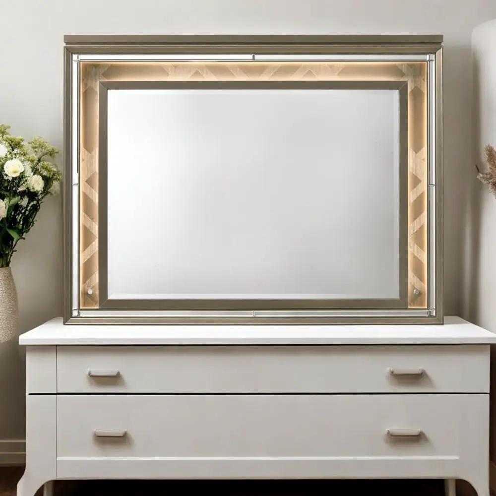 Skylar - Mirror With Led by Unique Piece Furniture