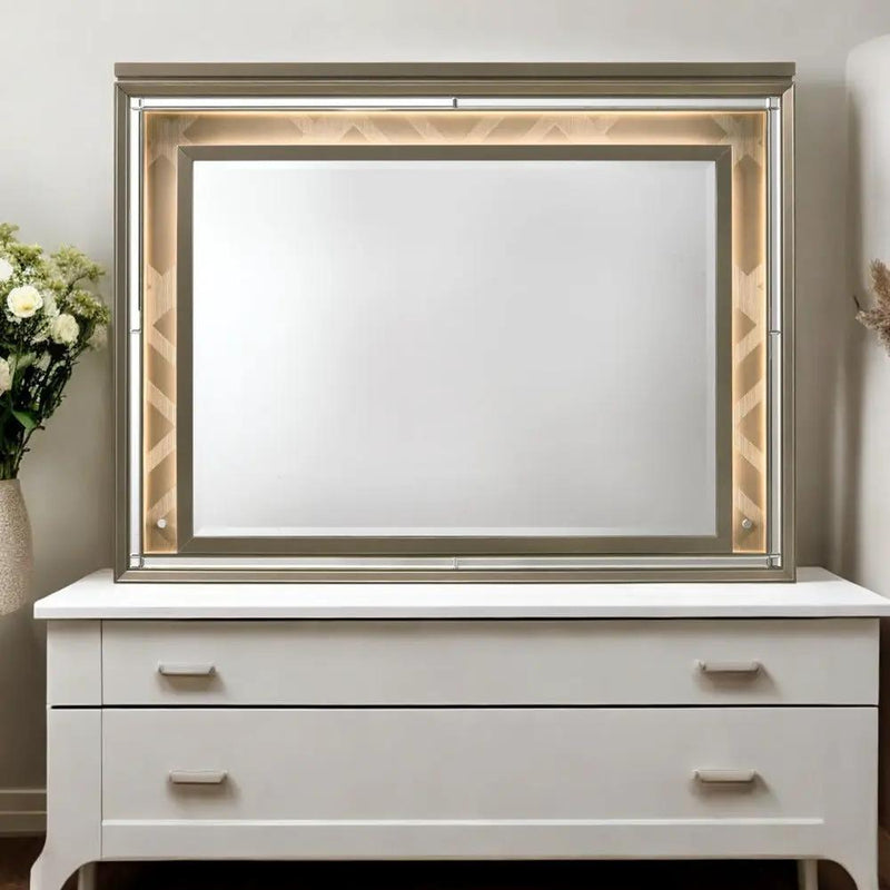 Skylar - Mirror With Led by Unique Piece Furniture