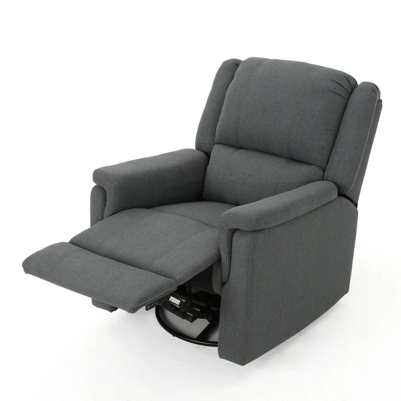 Glider Recliner With Swivel, Manual Reclining Chair by HouseOfZazla
