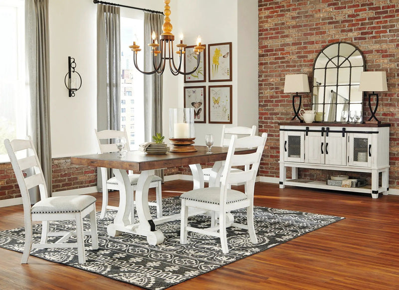 Valebeck - Rectangular Dining Room Table - White / Brown by Unique Piece Furniture