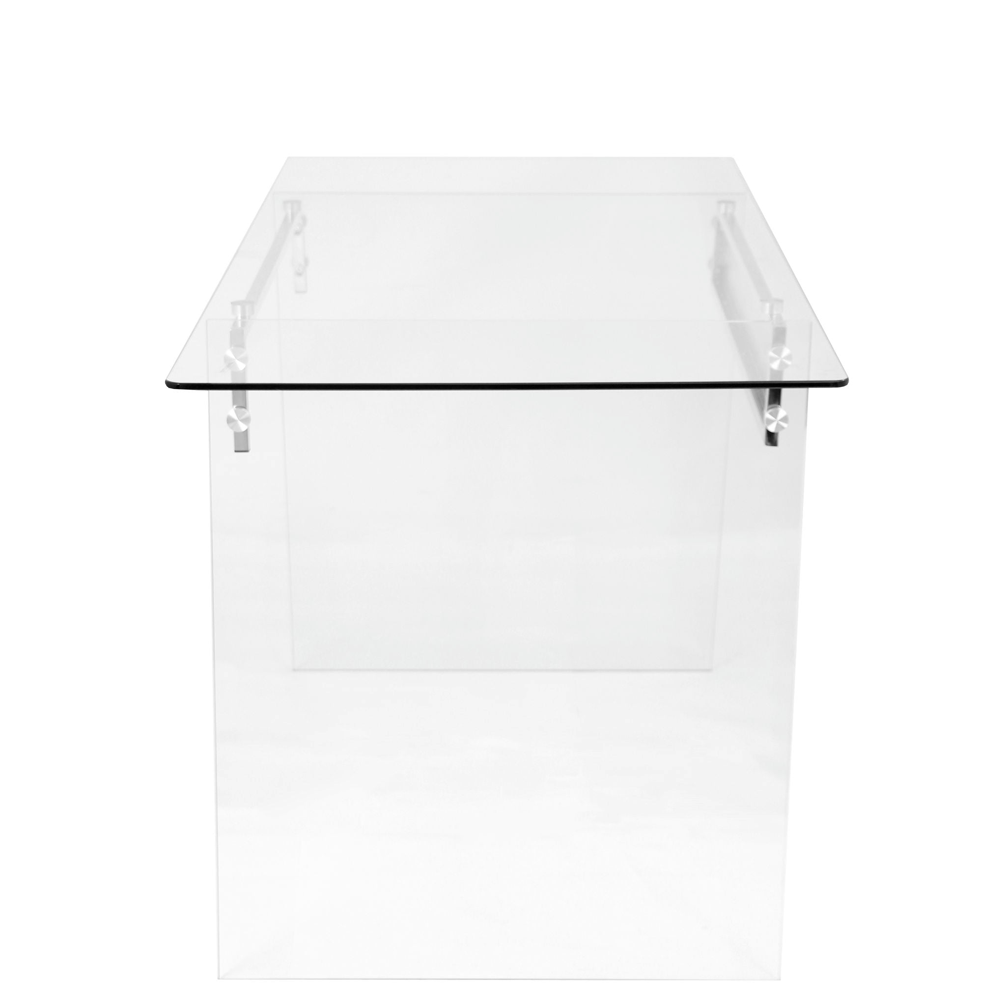 Glacier - Contemporary Desk - Clear / Chrome by HouseOfZazla