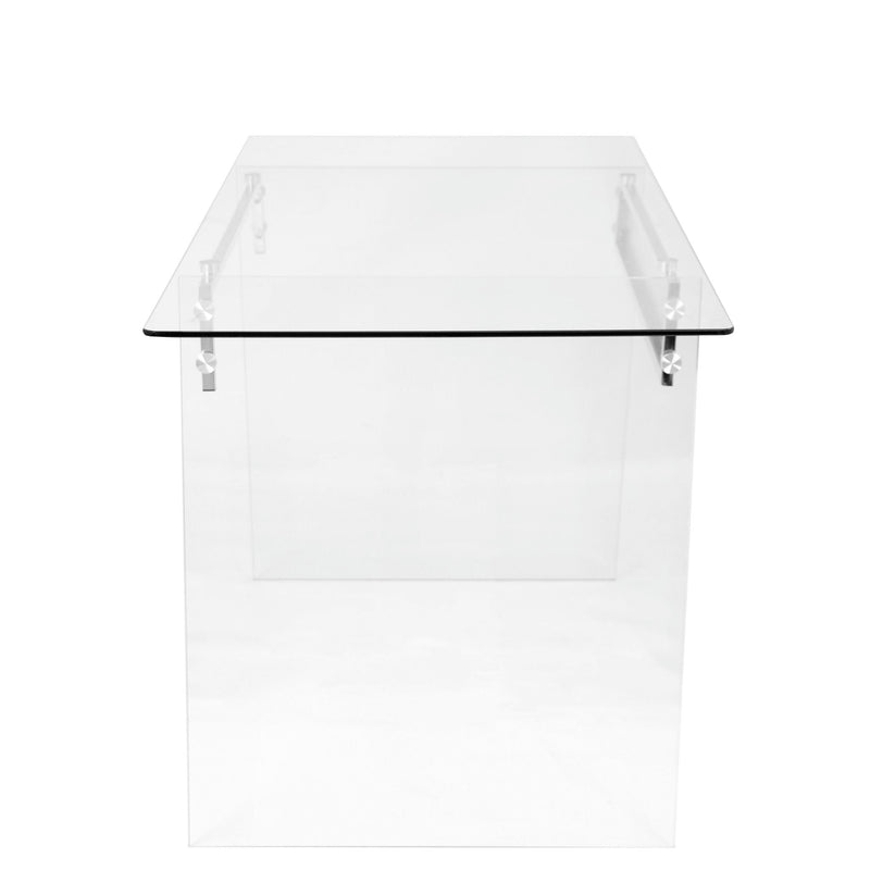 Glacier - Contemporary Desk - Clear / Chrome by HouseOfZazla