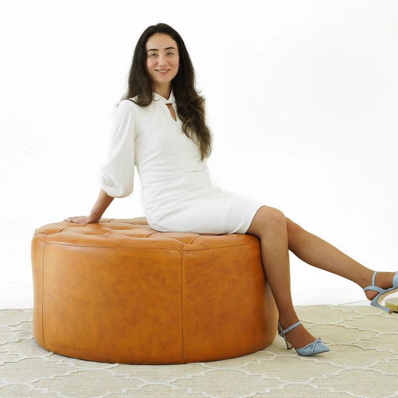 Seletar - Ottoman - Light Tan by Unique Piece Furniture