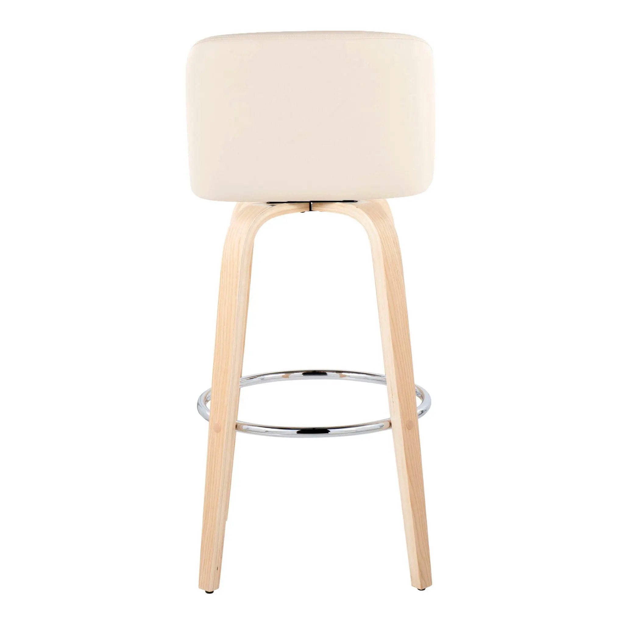 Toriano - Contemporary Fixed Height Barstool & Swivel With Round Footrest (Set of 2) by Unique Piece Furniture