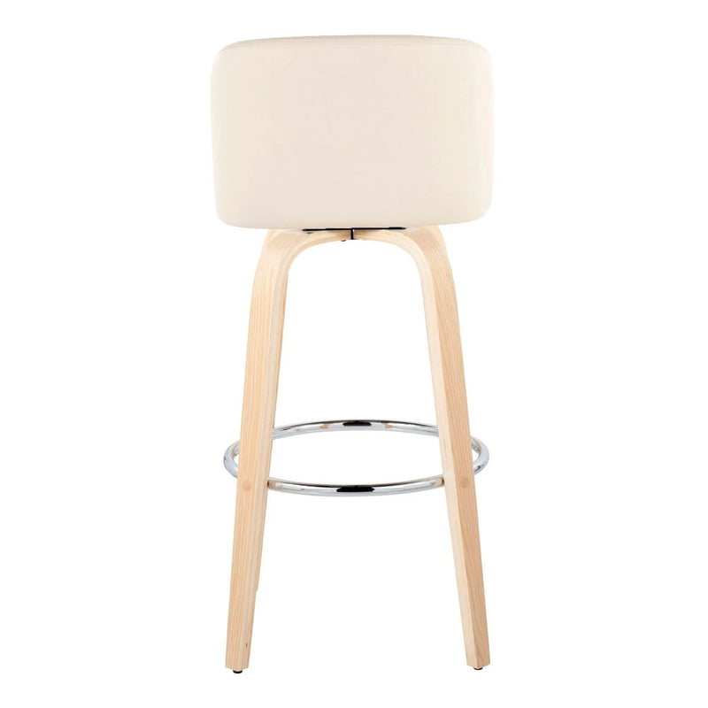 Toriano - Contemporary Fixed Height Barstool & Swivel With Round Footrest (Set of 2) by Unique Piece Furniture