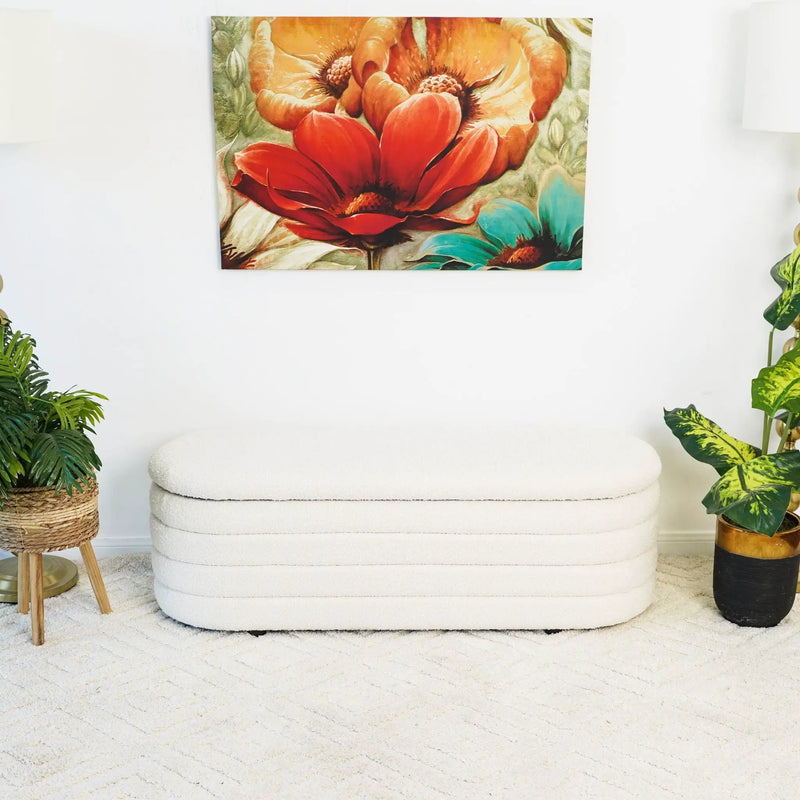 Cabana - Bench With Storage - Ivory by Unique Piece Furniture