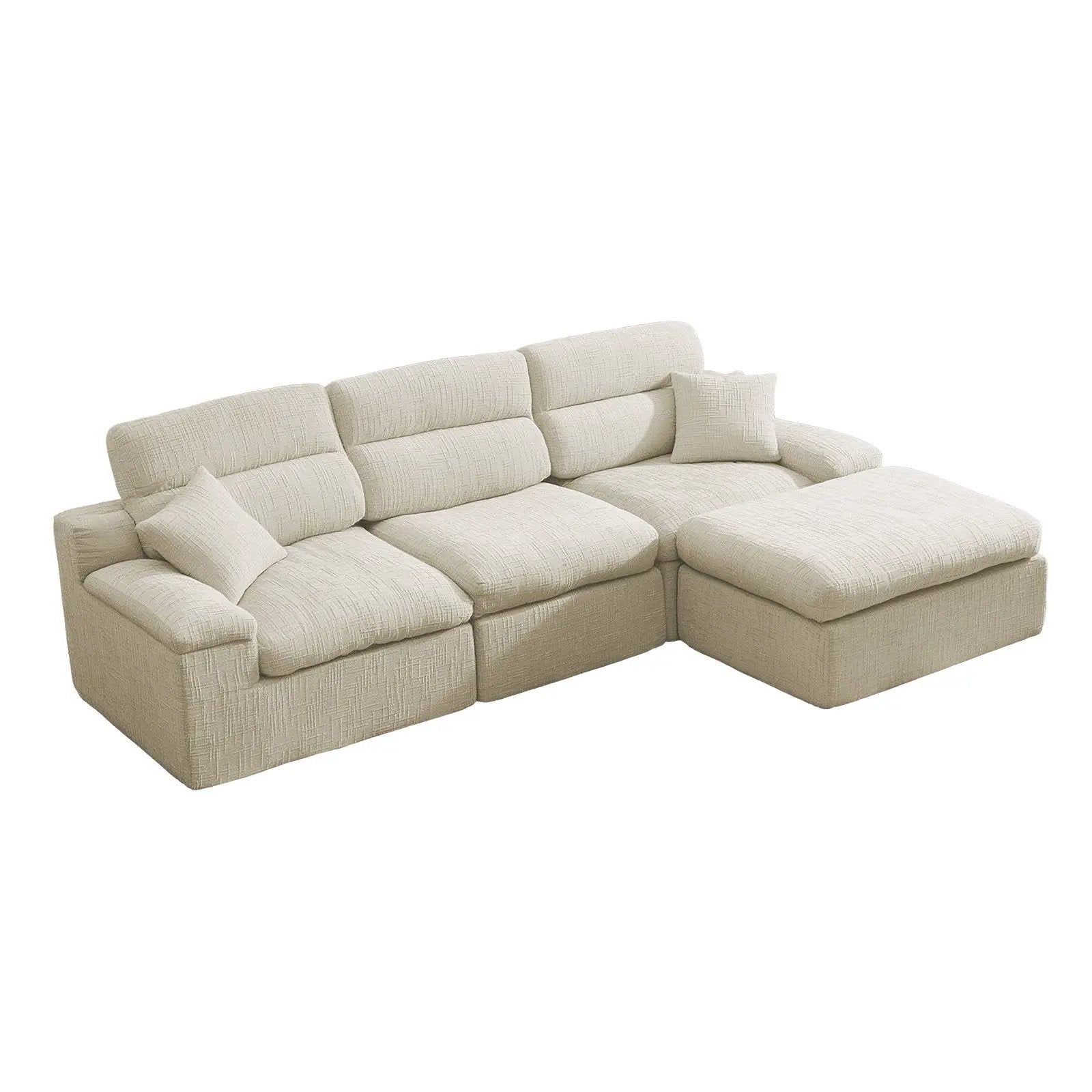 Corner Chaise Sofa With High Backrest by Unique Piece Furniture