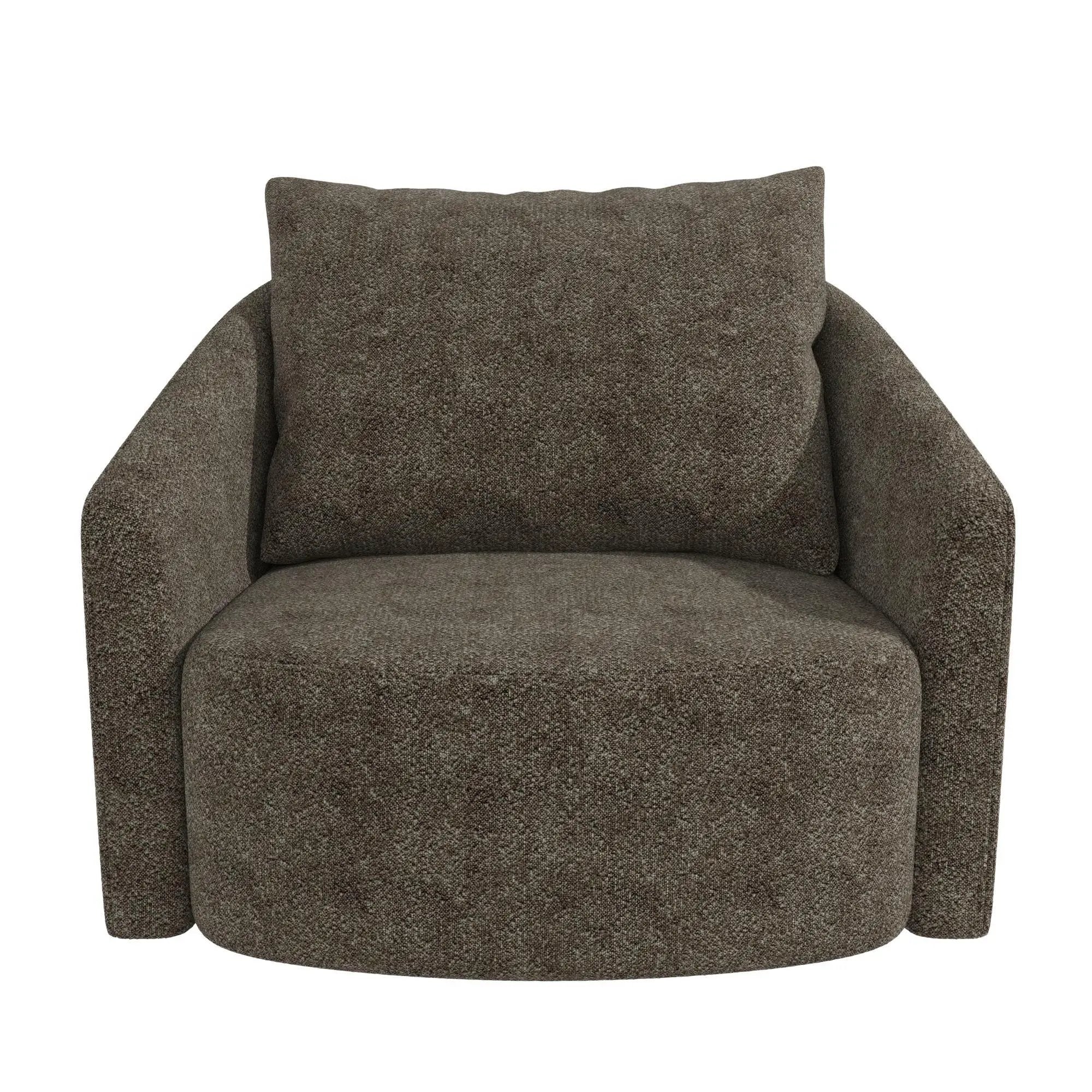 Swivel Accent Chair - Brown Gray by HouseOfZazla