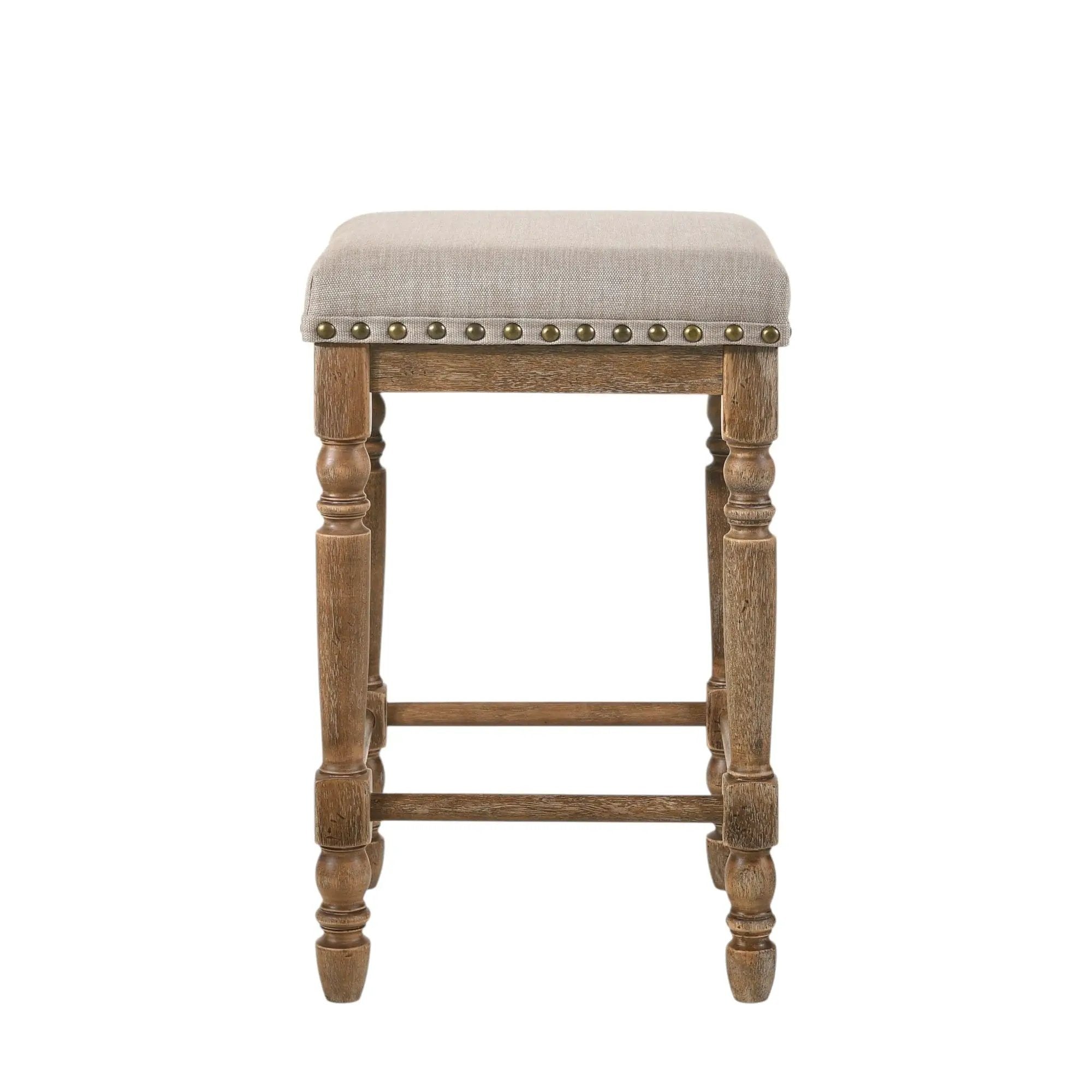 Farsiris - Weathered Counter Height Stool (Set 2) - Beige by HouseOfZazla