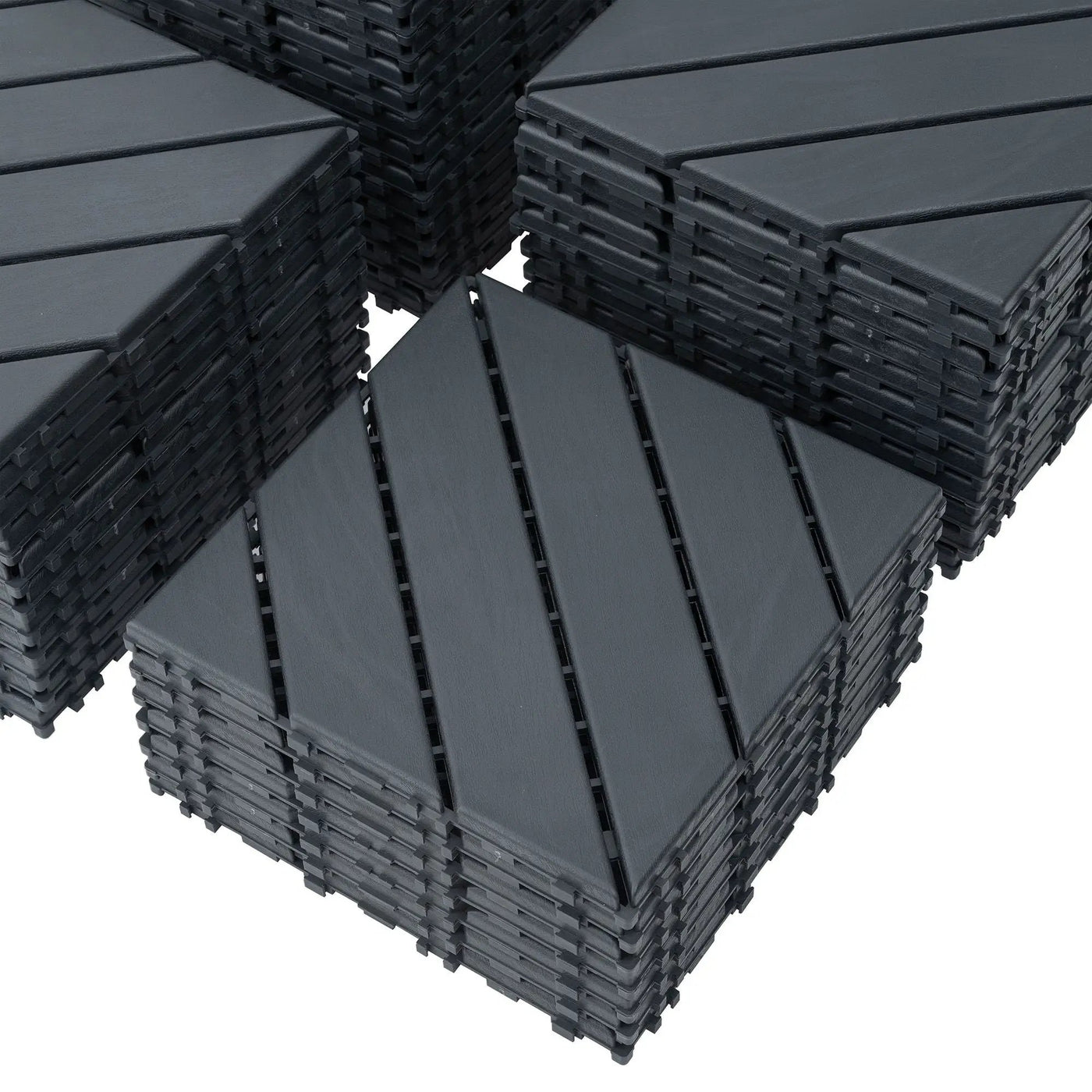 Durable Plastic Interlocking Deck Tiles, Waterproof Outdoor And Indoor Use by HouseOfZazla