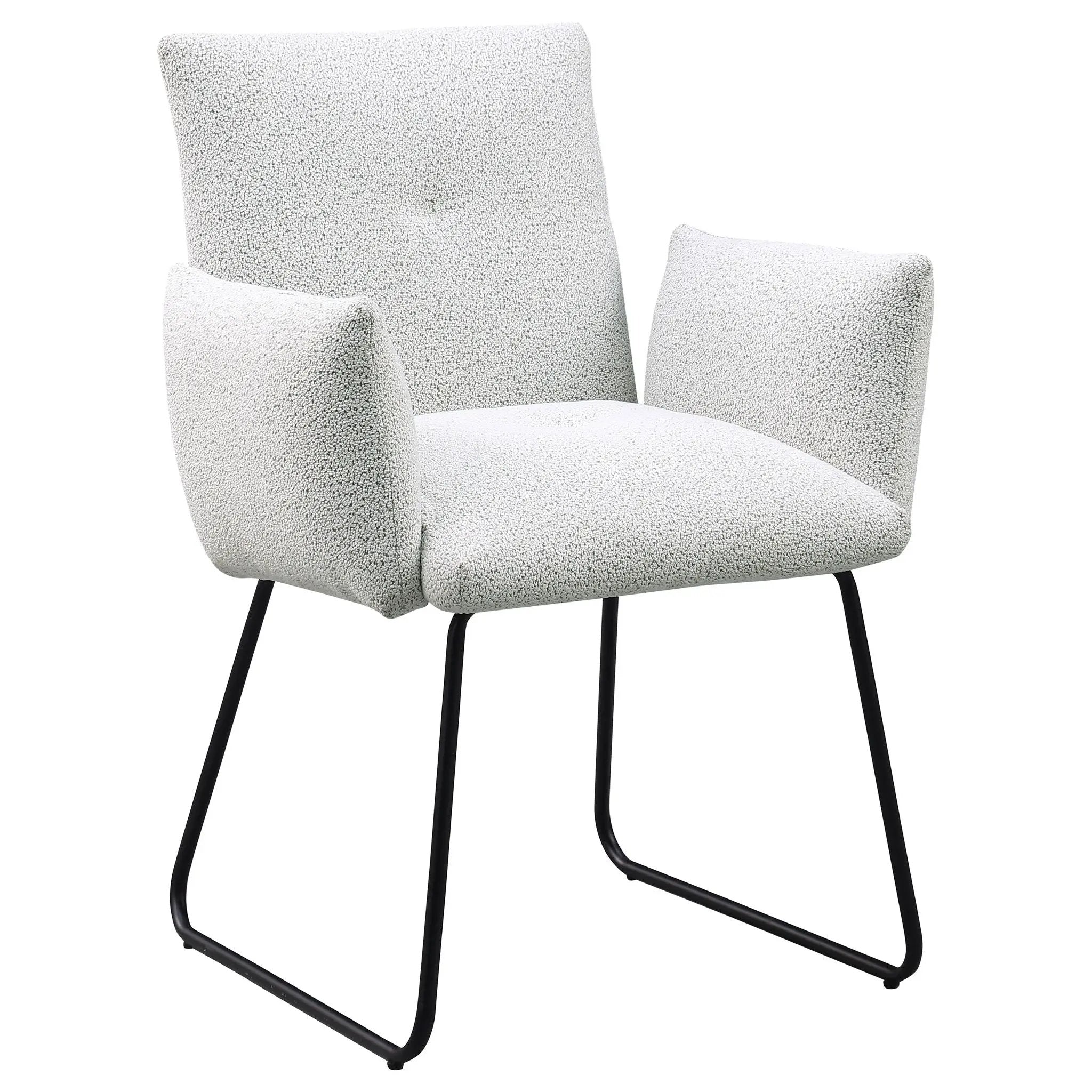 Ackland Upholstered Dining Arm Chair Light Grey (Set of 2) by Unique Piece Furniture