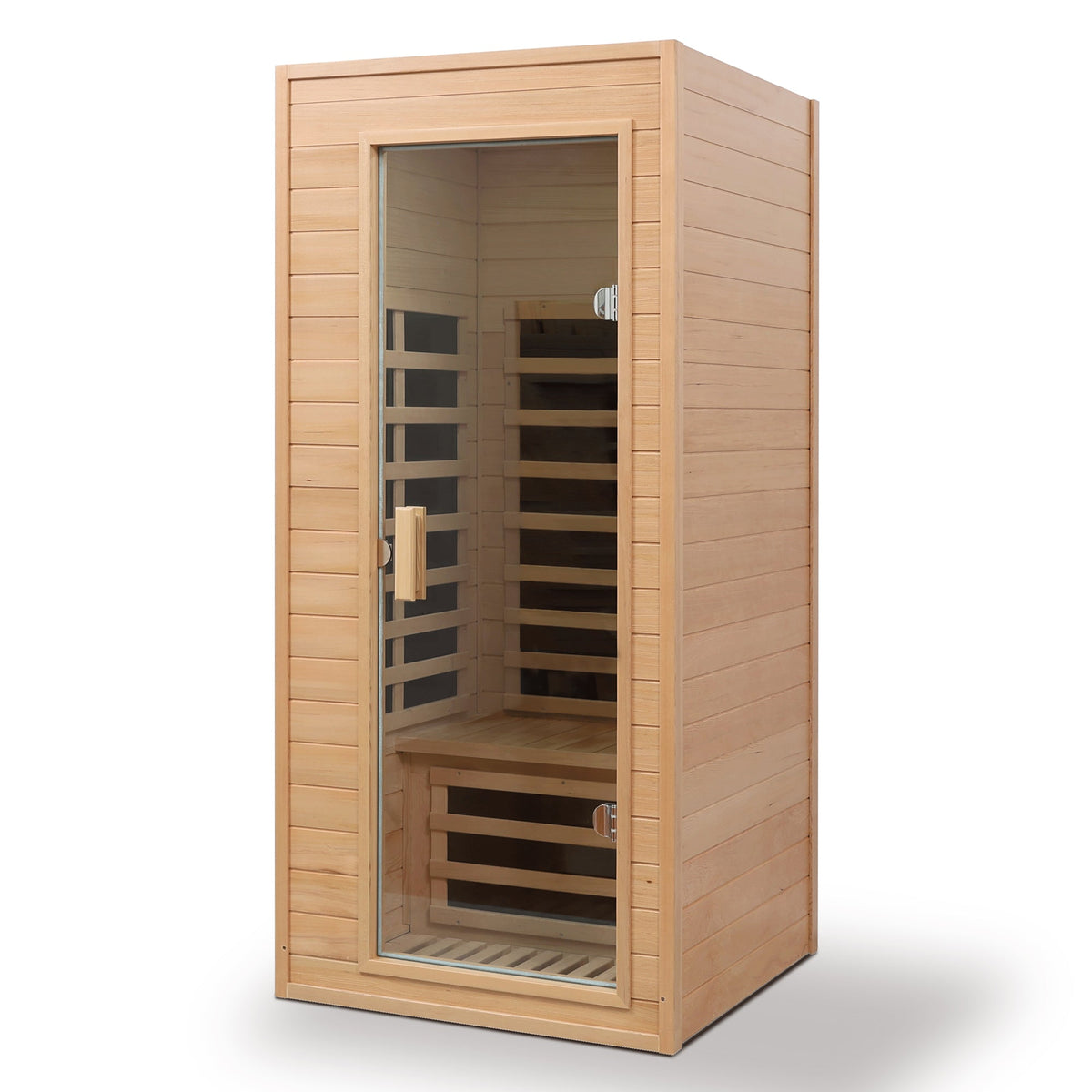 Hemlock Infrared Sauna with Bluetooth & LED Lighting - Natural Wood, photo 5 of 9