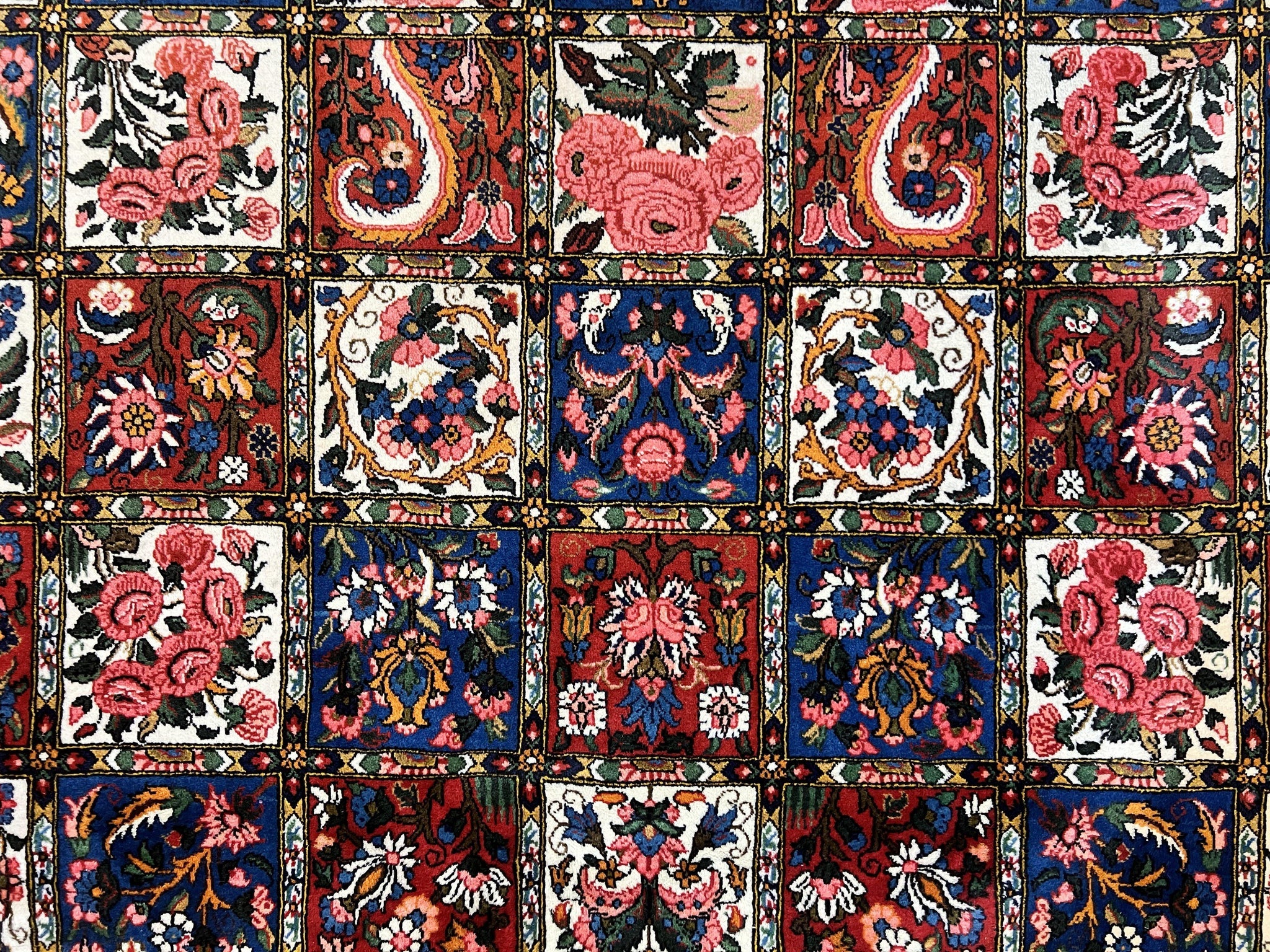 Persian Bakhtiari Rug 10x14, Multicolor Khesti Panel Design by Jewel Rugs