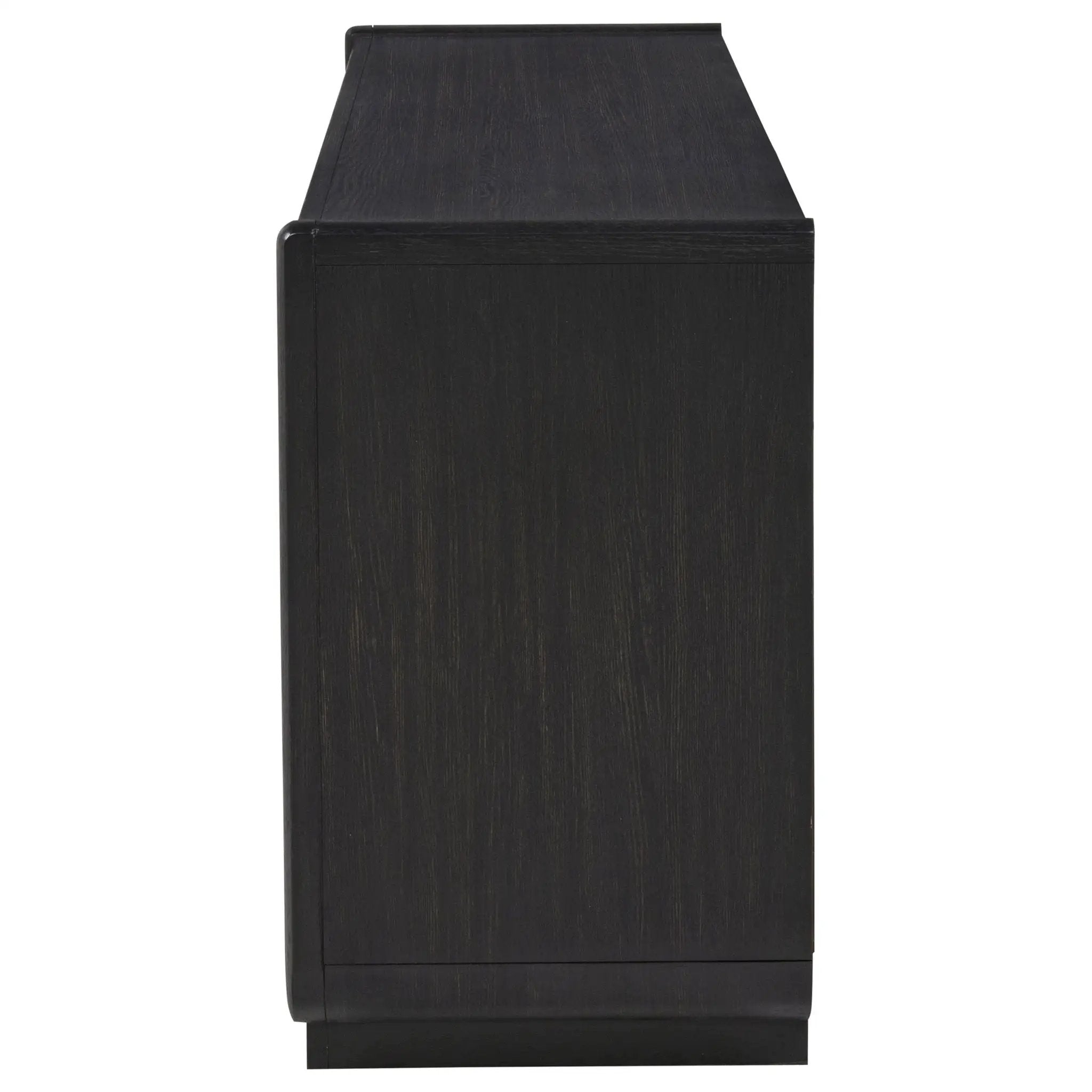Leandro 72-inch 4-door TV Stand Media Console Burnished Black by Unique Piece Furniture