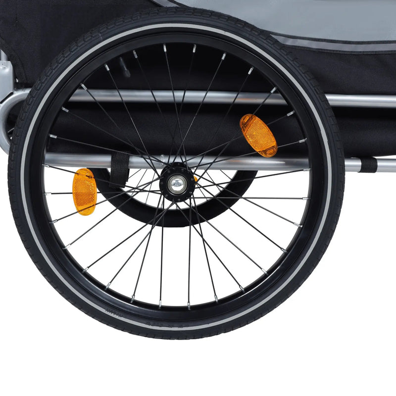 Large Folding Bike Trailer for Dogs – 66LB Capacity All-Terrain Pet Carrier by HouseOfZazla