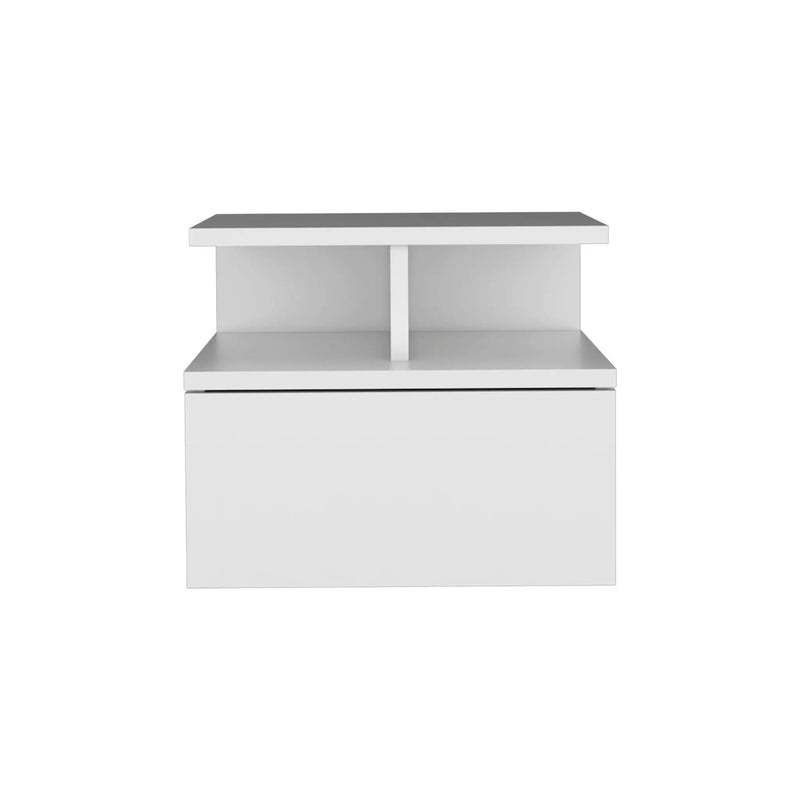 Flopini - Floating Nightstand With 1 Drawer, Compact Size - White by Unique Piece Furniture
