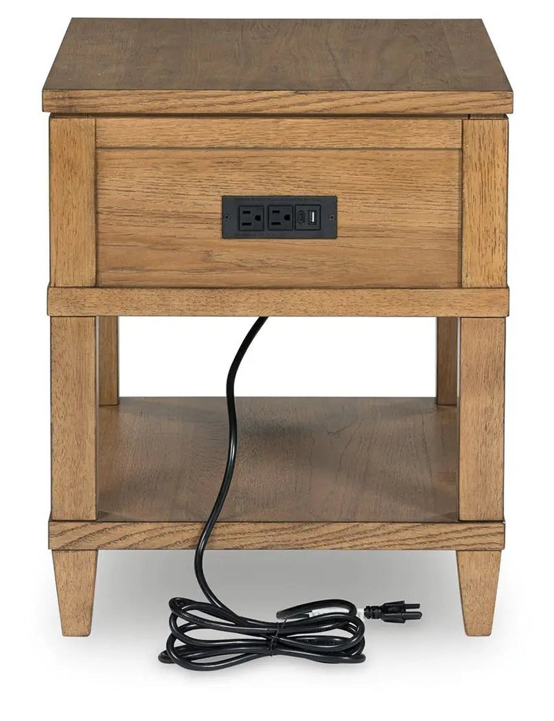 Sharlance - Rectangular End Table - Light Brown by Unique Piece Furniture