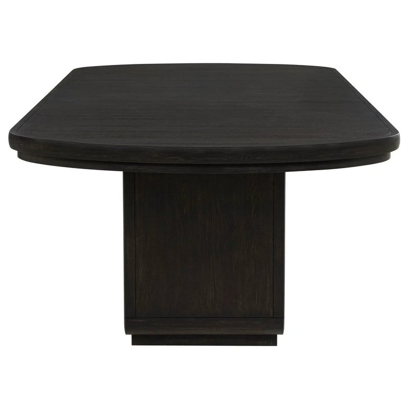 Leandro 7-piece Rectangular Dining Table Set Burnished Black by Unique Piece Furniture