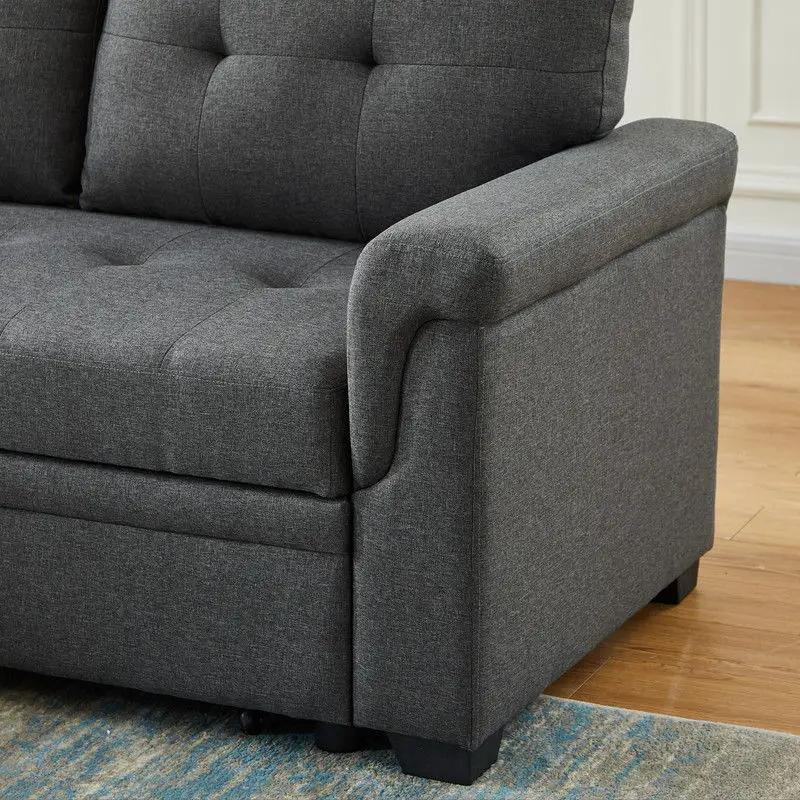 Destiny - Reversible Sleeper Sectional Sofa With Storage Chaise by HouseOfZazla