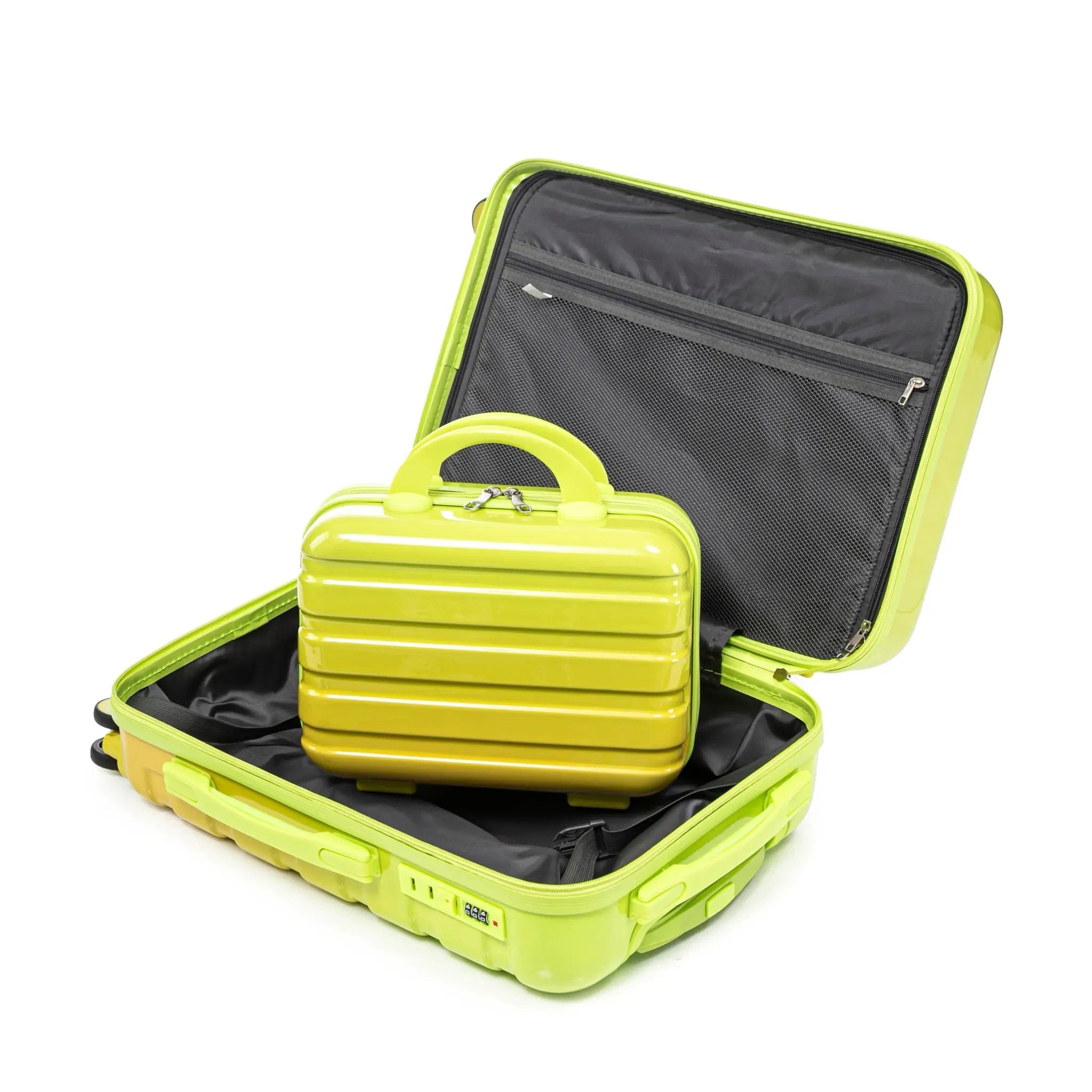 14'/20' 2-Piece PC Spinner Wheel Luggage Set with Gradient Color and Lock by HouseOfZazla
