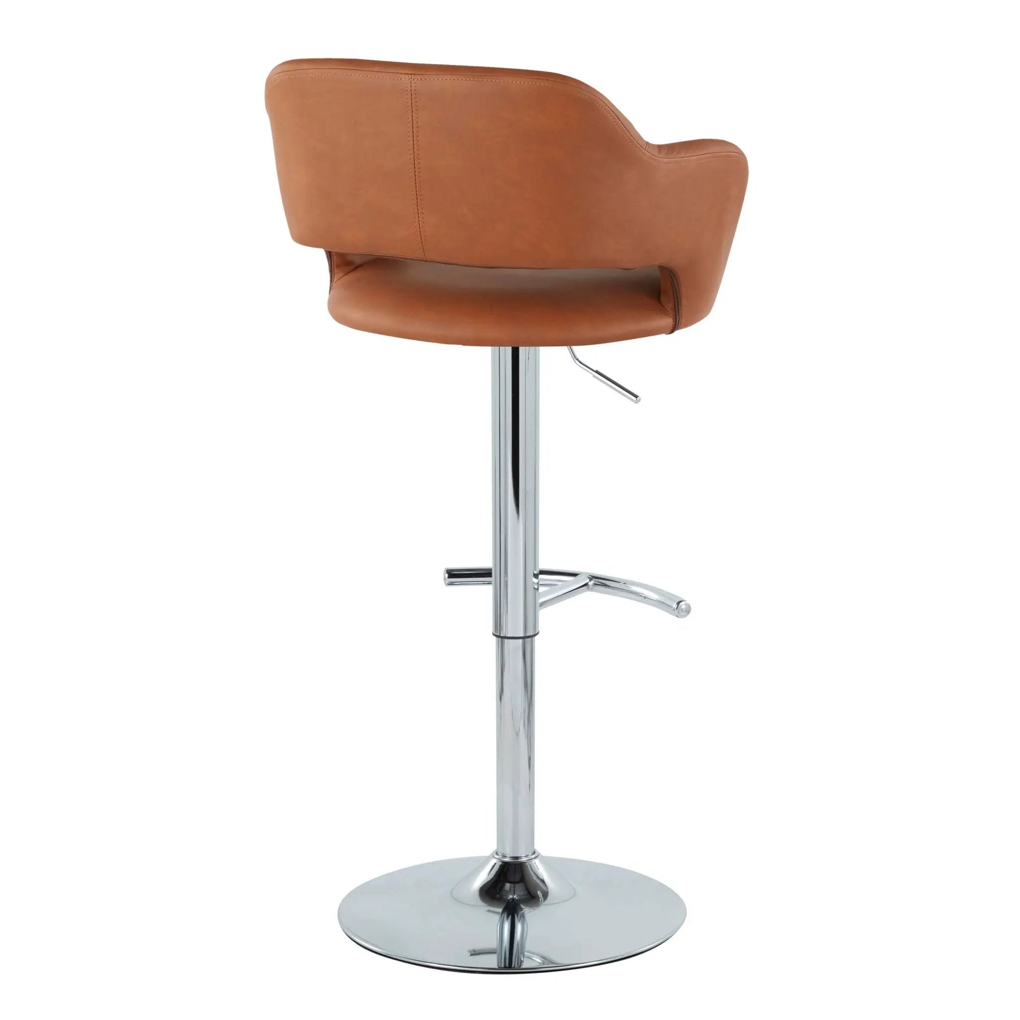 Margarite - Contemporary Ajustable Barstool With Swivel With Rounded T Footrest (Set of 2) by Unique Piece Furniture