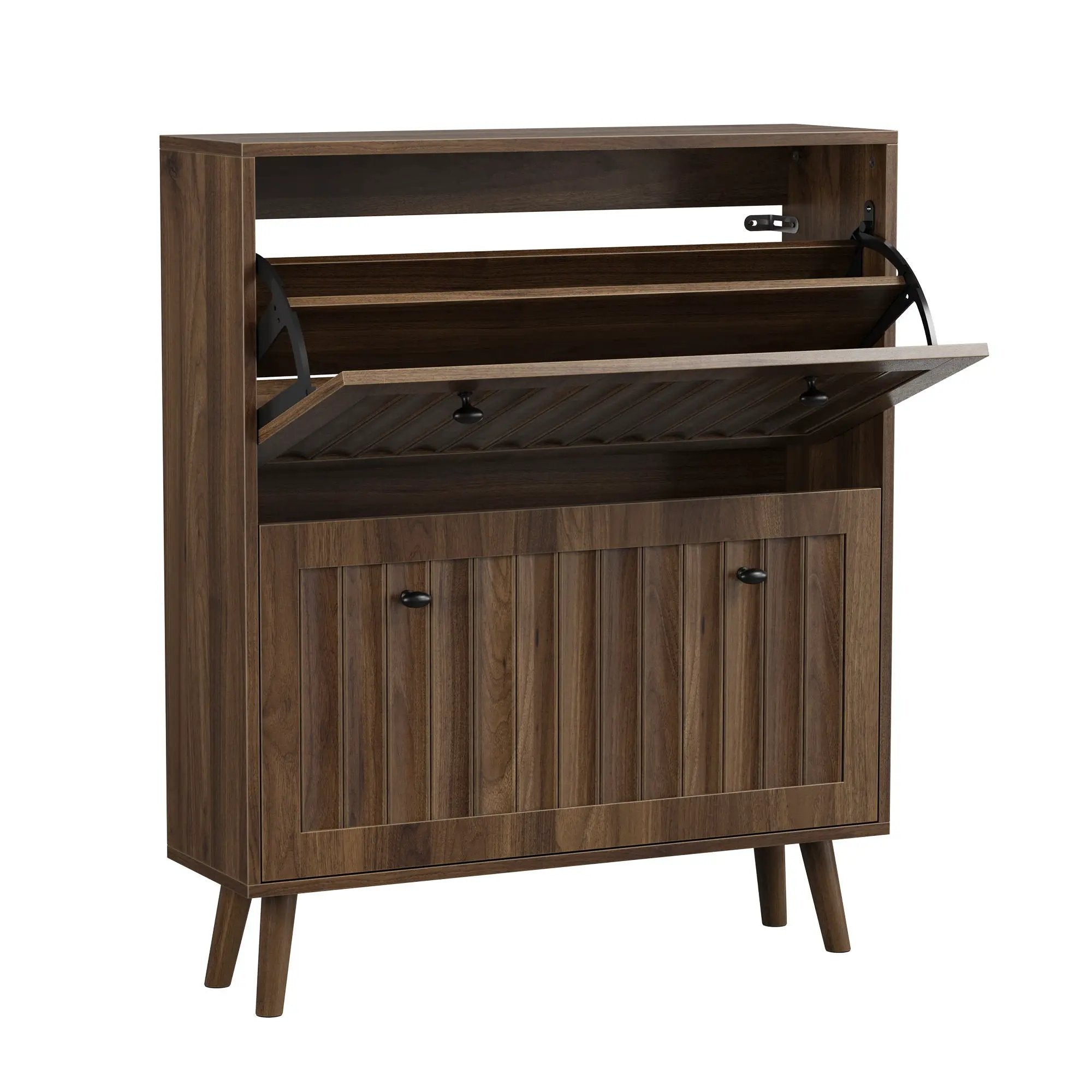Shoe Cabinet, Storage Unit For Hallways - Walnut by HouseOfZazla