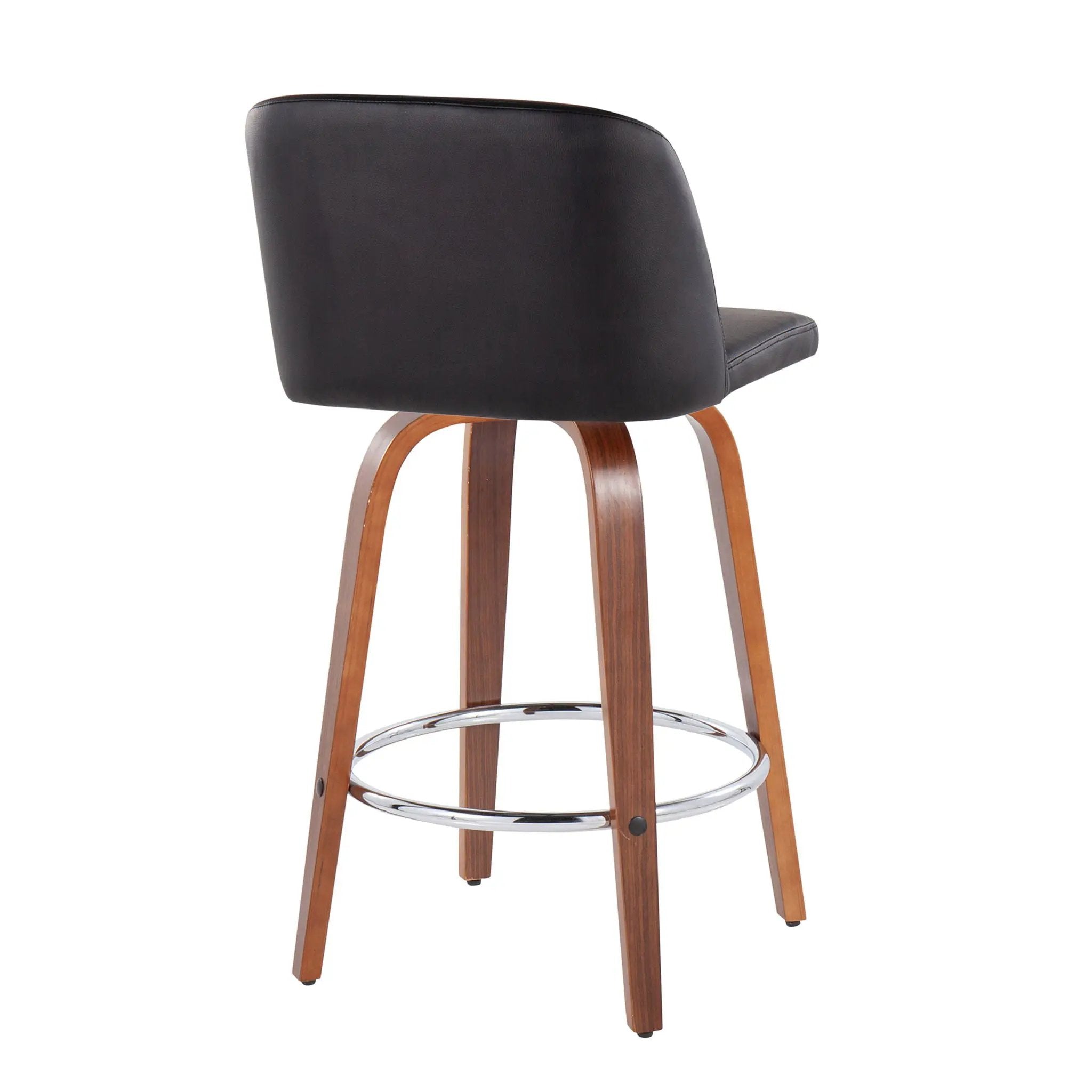 Toriano - Mid-Century Modern Fixed Height Counter Stool With Round Footrest (Set of 2) by Unique Piece Furniture