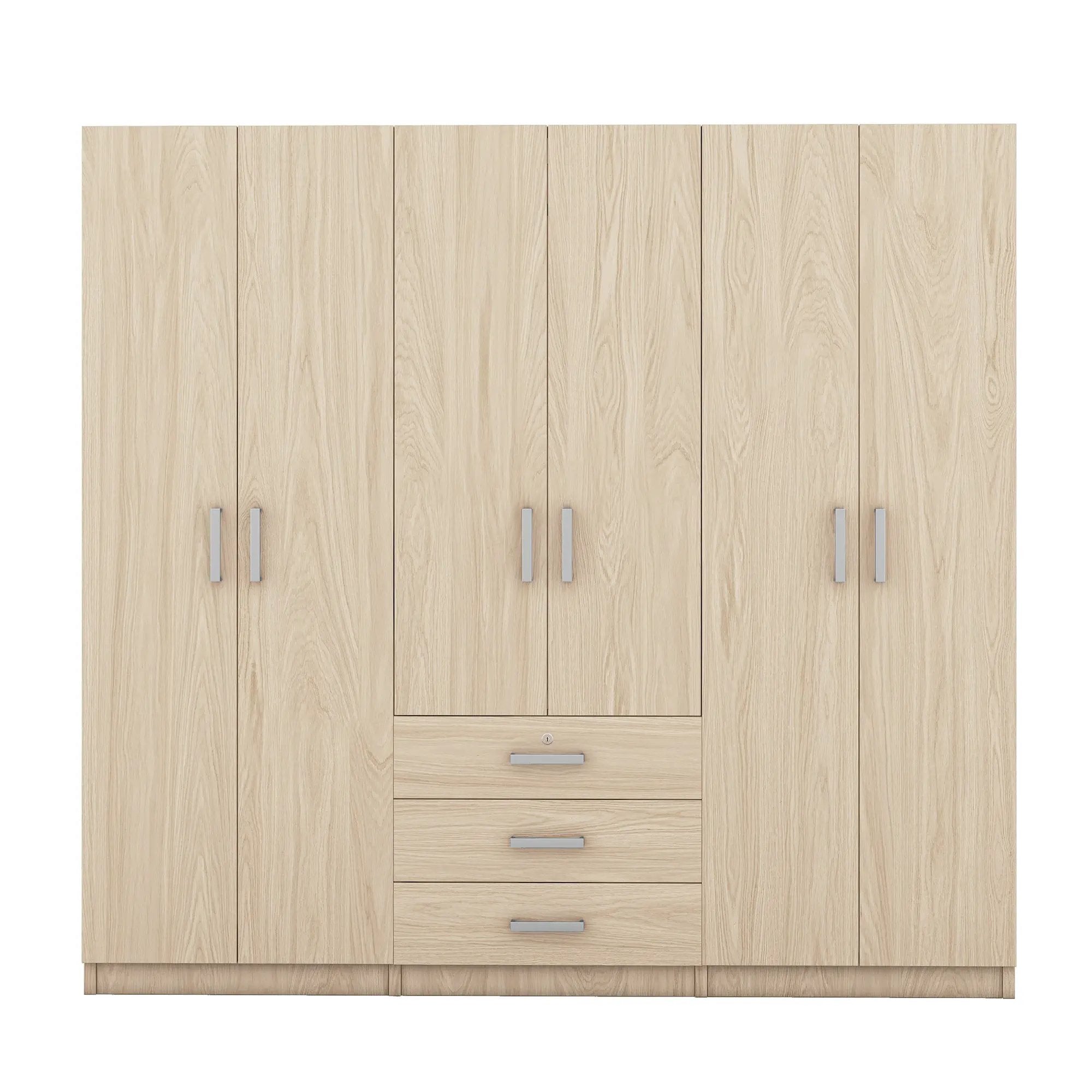 6-Doors Wooden Wardrobe Storage for Bedroom by HouseOfZazla