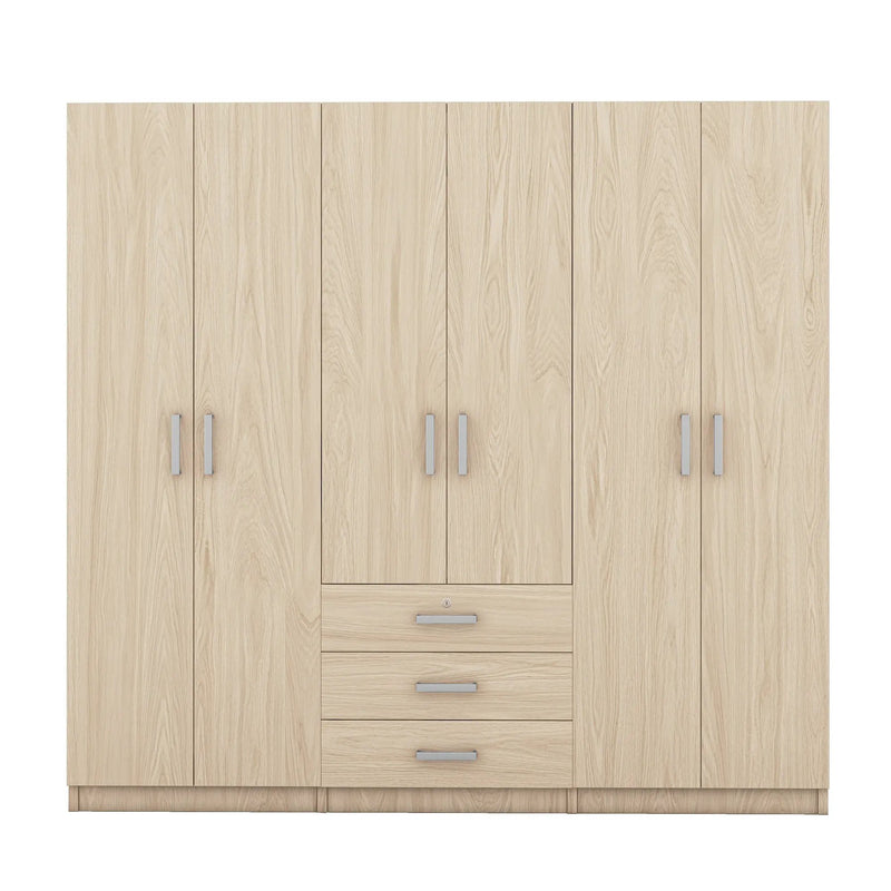 6-Doors Wooden Wardrobe Storage for Bedroom by HouseOfZazla