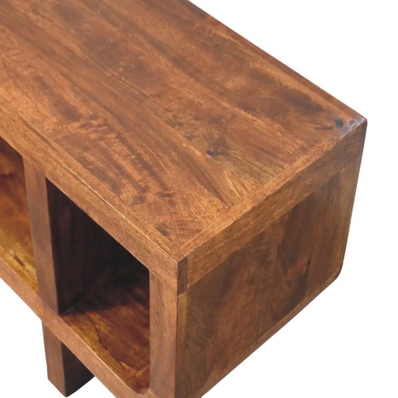 Solid Wood Orion Curved Media Unit by HouseOfZazla