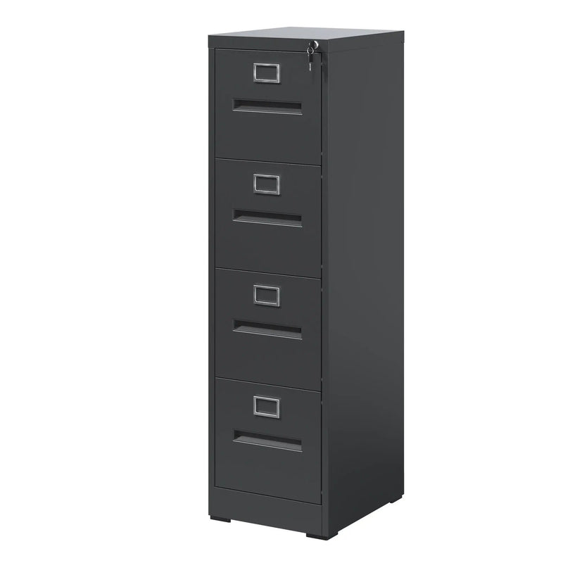 Premium Drawer File Cabinet With Lock, Metal Vertical Design, A4 Legal / Letter Size by Unique Piece Furniture